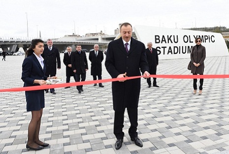 President Ilham Aliyev, his spouse attend opening of Baku Olympic Stadium - PHOTOS